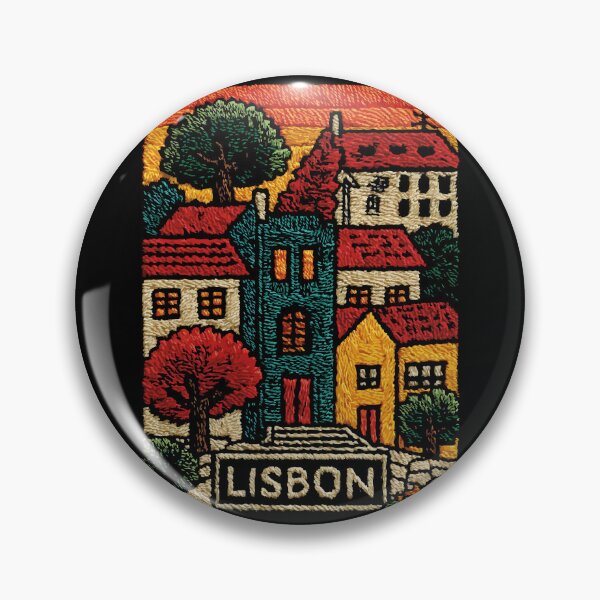 Item preview, Colorful Lisbon Poster | Portugal Embroidered Folk Art designed and sold by TuncGK.