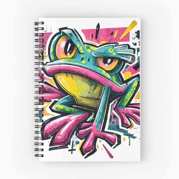 Item preview, Vibrant Graffiti Frog With Neon Colors and Bold Street Style Portrait designed and sold by KanDa-Shop.