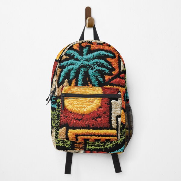 Item preview, Los Angeles Skyline | California Embroidered Folk Art designed and sold by TuncGK.
