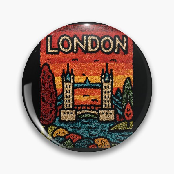 Item preview, London Tower Bridge | Vintage Embroidered Folk Art designed and sold by TuncGK.
