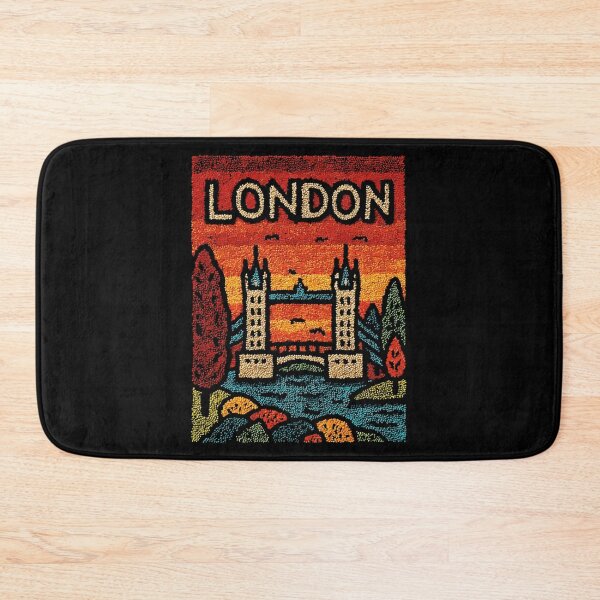 Item preview, London Tower Bridge | Vintage Embroidered Folk Art designed and sold by TuncGK.
