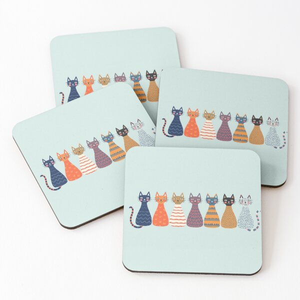 Item preview, Boho Abstract minimalist cats art print designed and sold by Boho Art by Rebecca.