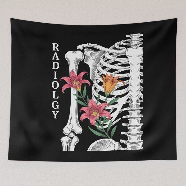Item preview, Radiology Skeleton Floral Radiologist Rad Tech Technologist designed and sold by petrichorsworld.