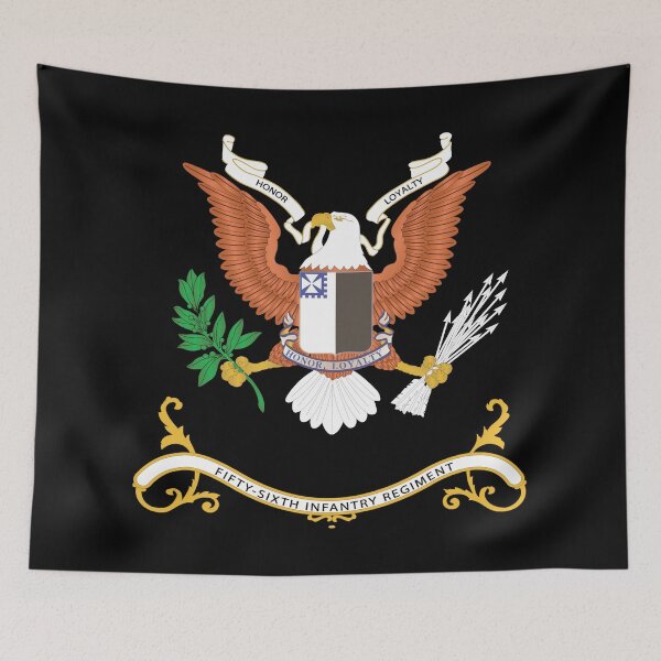 Item preview, Army - Regimental Colors - 56th Infantry Regiment  - HONOR, LOYALTY X 300 designed and sold by Military Insignia Products.