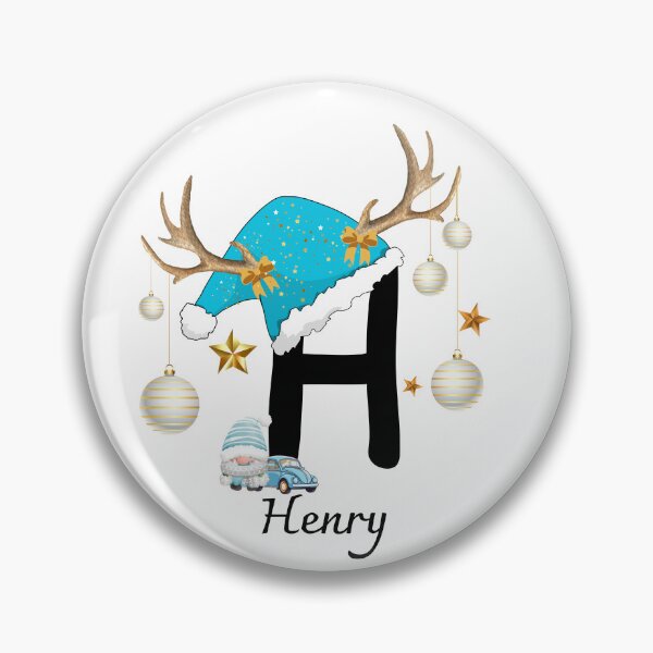 Item preview, Christmas Letter H with Name HENRY – Kids Personalized Gift designed and sold by NaroniDesign.