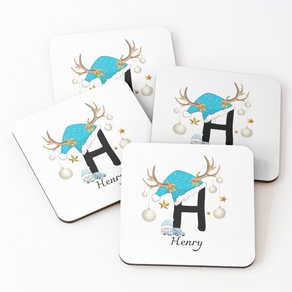 Item preview, Christmas Letter H with Name HENRY – Kids Personalized Gift designed and sold by NaroniDesign.