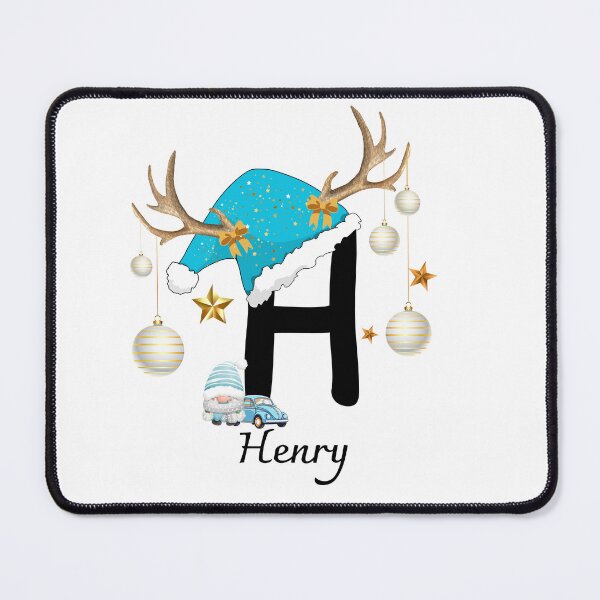 Item preview, Christmas Letter H with Name HENRY – Kids Personalized Gift designed and sold by NaroniDesign.