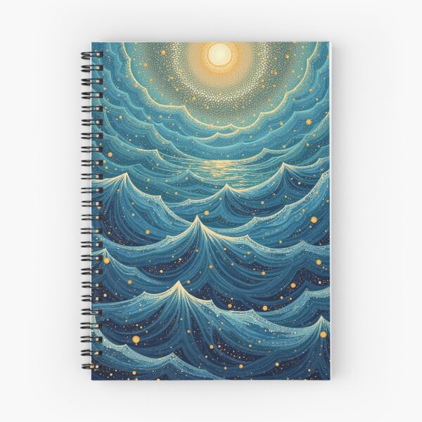 Item preview, Aboriginal Inspired Dot Art - Stormy Ocean at Midday designed and sold by GrinGalore.