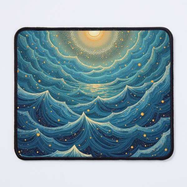 Item preview, Aboriginal Inspired Dot Art - Stormy Ocean at Midday designed and sold by GrinGalore.