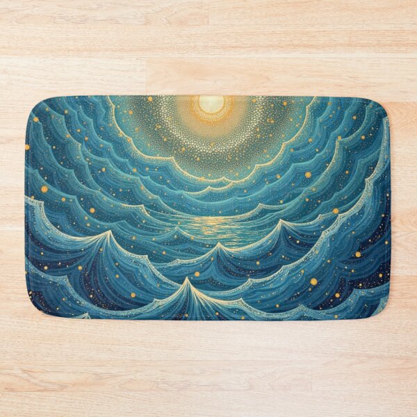 Item preview, Aboriginal Inspired Dot Art - Stormy Ocean at Midday designed and sold by GrinGalore.