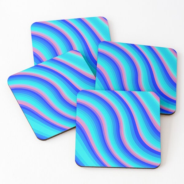 Item preview, Vibrant Blue and Pink Wavy Abstract Seamless Pattern designed and sold by UniqueDesign751.