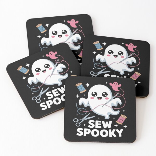 Item preview, Sew Spooky Cute Girly Ghost Sewing Halloween designed and sold by KingsLife1994.