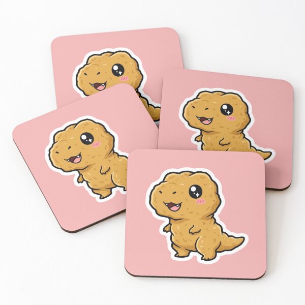 Item preview, Super Cute Kawaii Dinosaur Chicken Nugget T Rex Foodie Sticker Design designed and sold by bvdesignart.