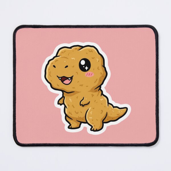 Item preview, Super Cute Kawaii Dinosaur Chicken Nugget T Rex Foodie Sticker Design designed and sold by bvdesignart.