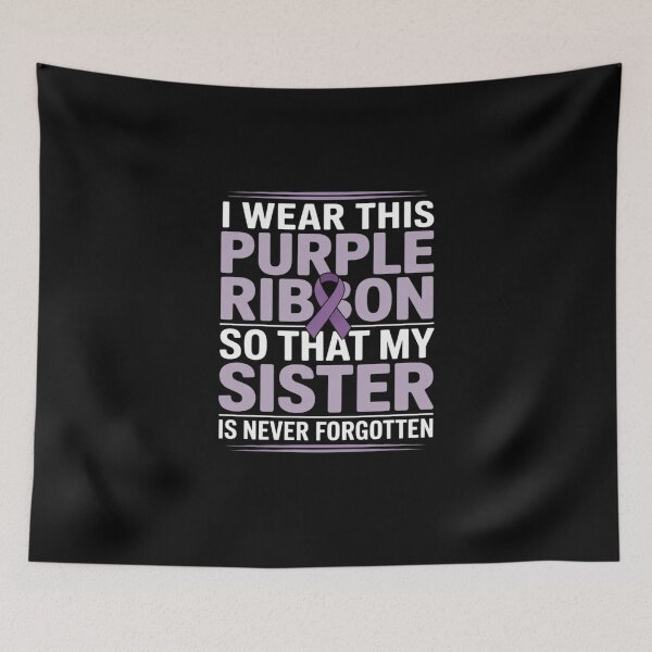 Item preview, Sister I Wear This Purple Ribbon Overdose Awareness Day Gift designed and sold by KingsLife1994.