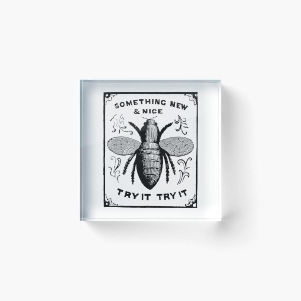 Item preview, Long's Honey Bee Candy Label Detail Woodcut designed and sold by mamiespaw.