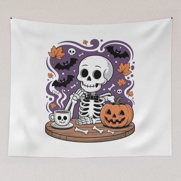 Item preview, Just Waiting For Halloween Skeleton Coffee designed and sold by FranzFriesen.