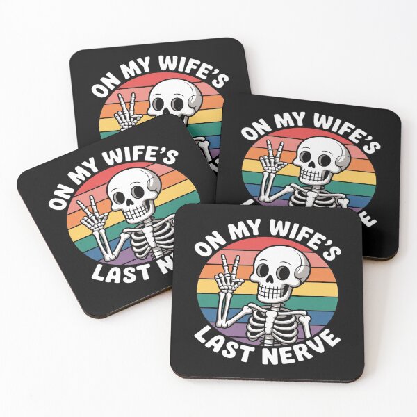 Item preview, Skeleton Funny Husband On My Wife’s Last Nerve Dad Joke designed and sold by KingsLife1994.