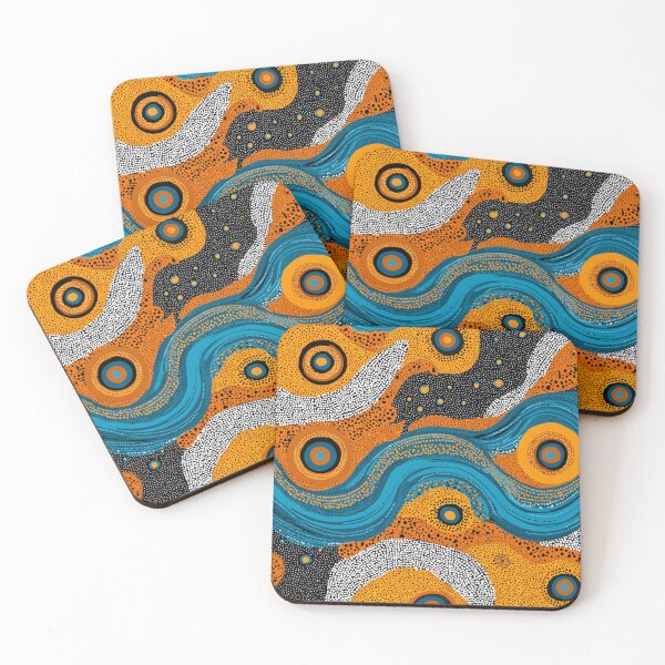 Item preview, Aboriginal Inspired Dot Art - River Bed designed and sold by GrinGalore.