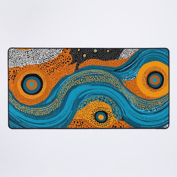 Item preview, Aboriginal Inspired Dot Art - River Bed designed and sold by GrinGalore.