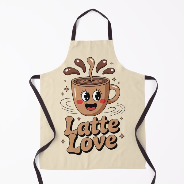 Artikelvorschau, Latte Love – süßes Coffee Cartoon Design mit Kaffeetasse entworfen und verkauft von GabbyKI261.