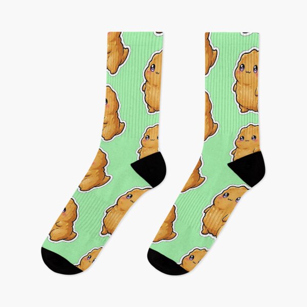 Item preview, Chubby Adorable Kawaii Dinosaur Chicken Nugget Foodie T Rex Cute Sticker Design designed and sold by bvdesignart.