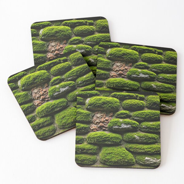 Item preview, Timeless Stone Wall with Moss & Lichen designed and sold by PawPrintedArt.