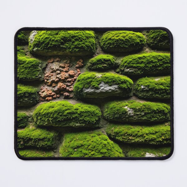 Item preview, Timeless Stone Wall with Moss & Lichen designed and sold by PawPrintedArt.