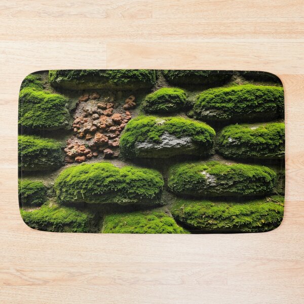 Item preview, Timeless Stone Wall with Moss & Lichen designed and sold by PawPrintedArt.