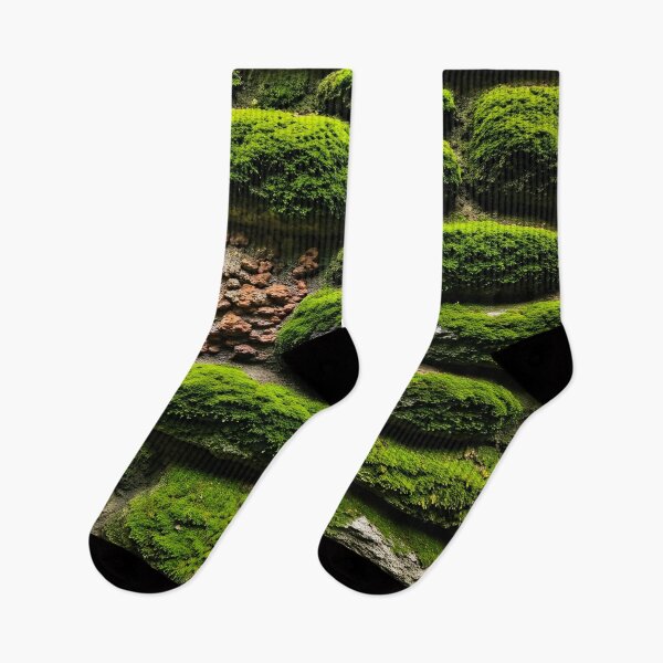 Item preview, Timeless Stone Wall with Moss & Lichen designed and sold by PawPrintedArt.