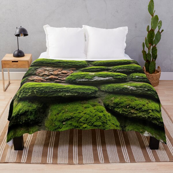 Item preview, Timeless Stone Wall with Moss & Lichen designed and sold by PawPrintedArt.