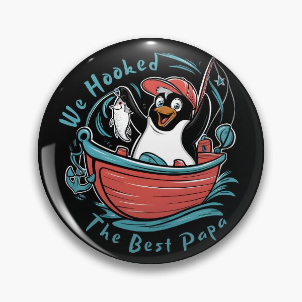 Item preview, We Hooked The Best Papa Fishing Penguin Celebration for Dad designed and sold by SkymarArt.