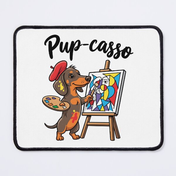 Item preview, Dachshund Picasso Painting Cartoon designed and sold by Betsytiptoe.