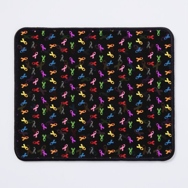 Item preview, Colorful Awareness Ribbon Pattern for Support & Advocacy Design on Black designed and sold by SpinklyCreations.
