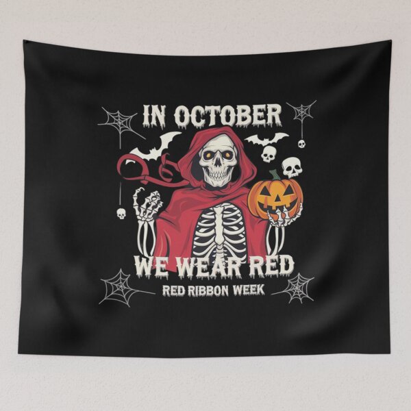 Item preview, In October We Wear Red For Red Ribbon Week Awareness designed and sold by LilianChampl.