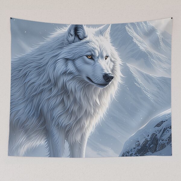 Item preview, White Wolf In The Mountains designed and sold by Mark Cannon.