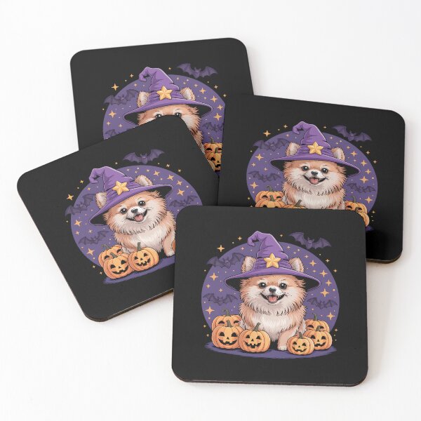 Item preview, Eurasier Dog Whitch Hat Halloween Pumpkin Spooky Happy designed and sold by ValerieRodrigue.