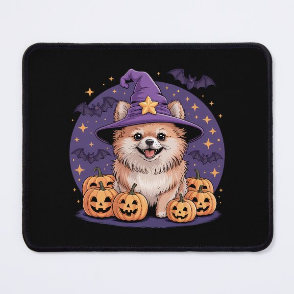 Item preview, Eurasier Dog Whitch Hat Halloween Pumpkin Spooky Happy designed and sold by ValerieRodrigue.