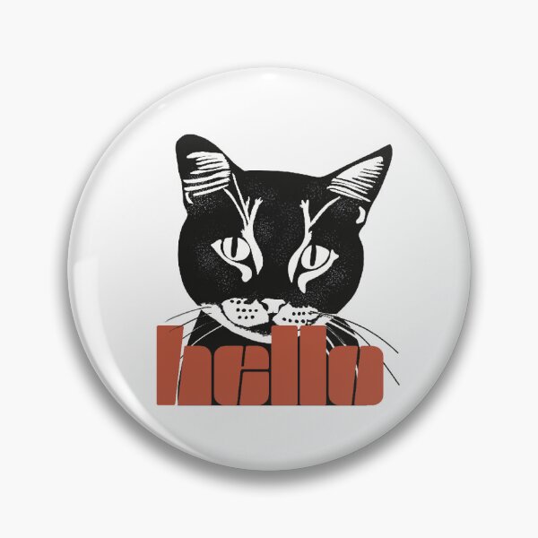 Item preview, Black cat hello designed and sold by ateliermnp.