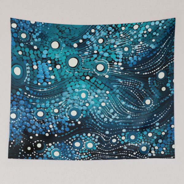 Item preview, Aboriginal Inspired Dot Art - With Many Small Ice Floes designed and sold by GrinGalore.