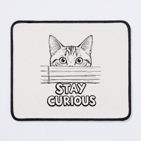 Item preview, Stay Curious – Cat Behind the Blinds designed and sold by MedIA-store.