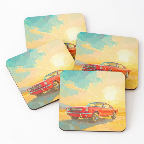 Item preview, Retro Mustang Pop Art – Vibrant Classic Car Illustration designed and sold by Moss and Moon Studio.