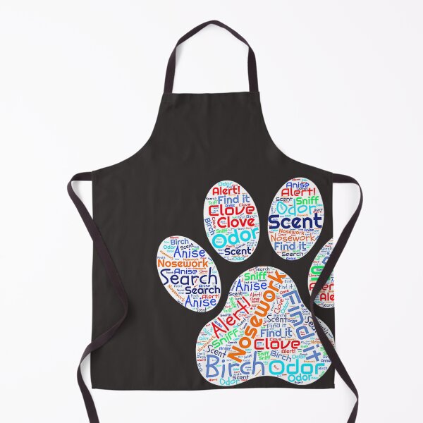 Item preview, Dog Nosework Paw Print Shirt – Canine Scentwork Word Cloud Tee designed and sold by LindaERiley.