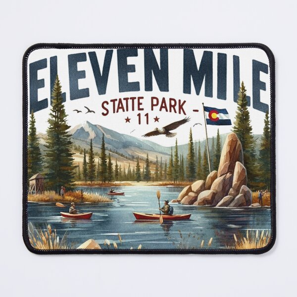 Item preview, Eleven Mile State Park Colorado Live Love Camp Retro In Camping Hiking Outdoor Adventure designed and sold by HaydenMillepied.