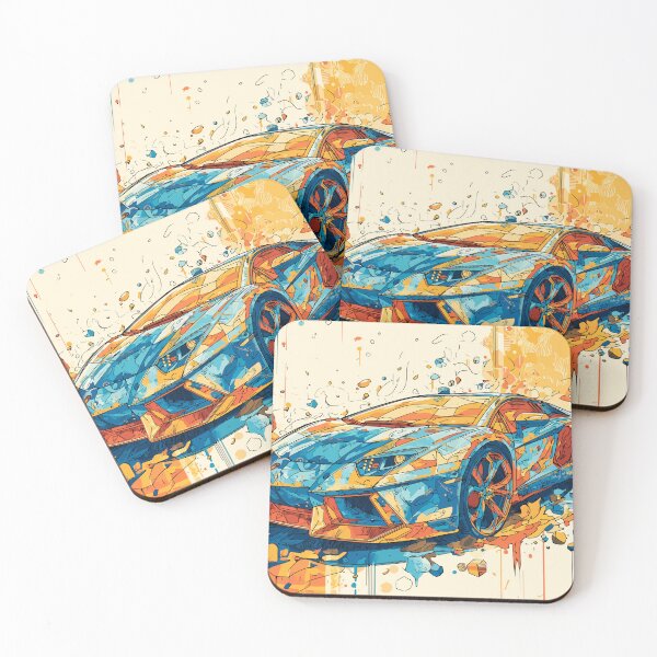 Item preview, Abstract Lamborghini Explosion – Vibrant Supercar Art designed and sold by Moss and Moon Studio.