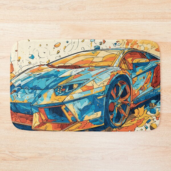Item preview, Abstract Lamborghini Explosion – Vibrant Supercar Art designed and sold by Moss and Moon Studio.