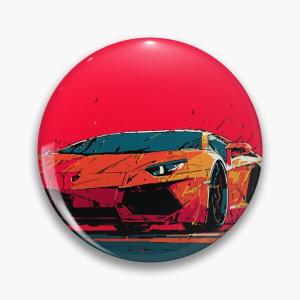 Item preview, Minimalist Red Lamborghini – Bold Supercar on Red Background designed and sold by Moss and Moon Studio.