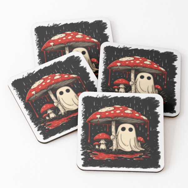 Item preview, halloween ghost with mushroom designed and sold by szydelkowanika.