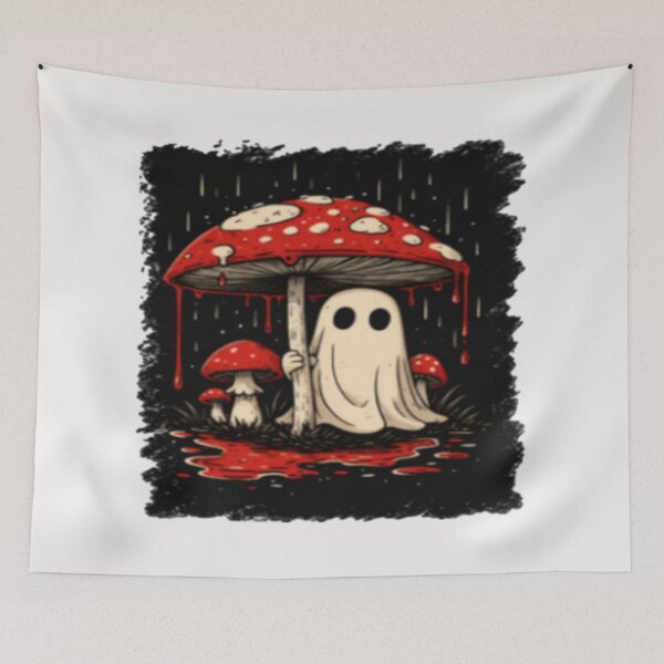 Item preview, halloween ghost with mushroom designed and sold by szydelkowanika.