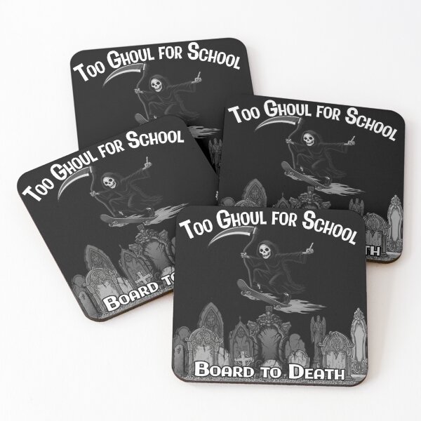 Item preview, Too Ghoul for School – Board to Death Funny Grim Reaper Skateboarding Design designed and sold by A-T-H.